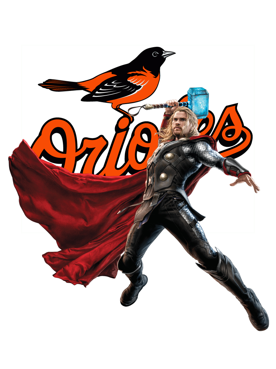 Baltimore Orioles Thor Logo vinyl decal